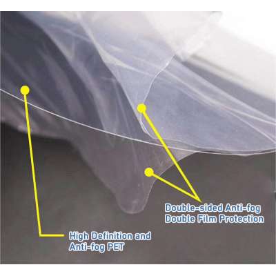 HD Transparent Anti-scratch Anti-dust Heat Resistance Water Proof Clear PET Anti-fog Film